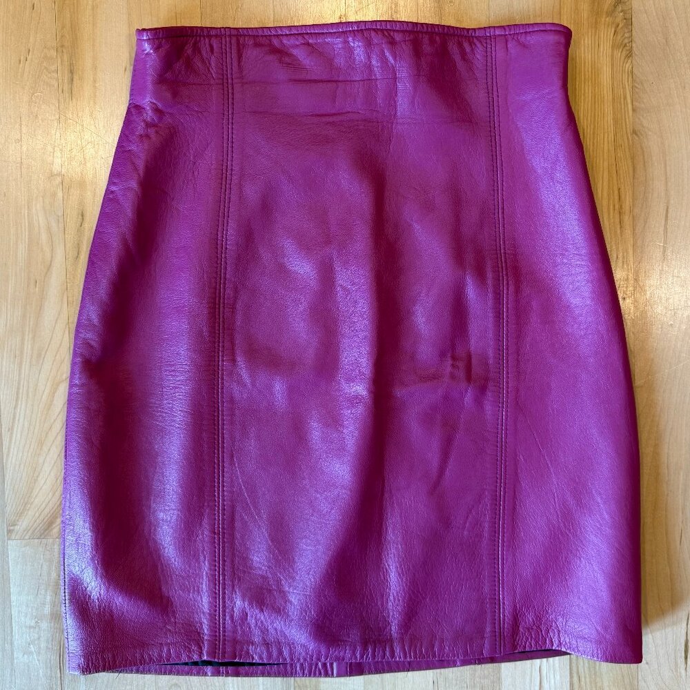 Firenze Santa Barbara Leather Skirt